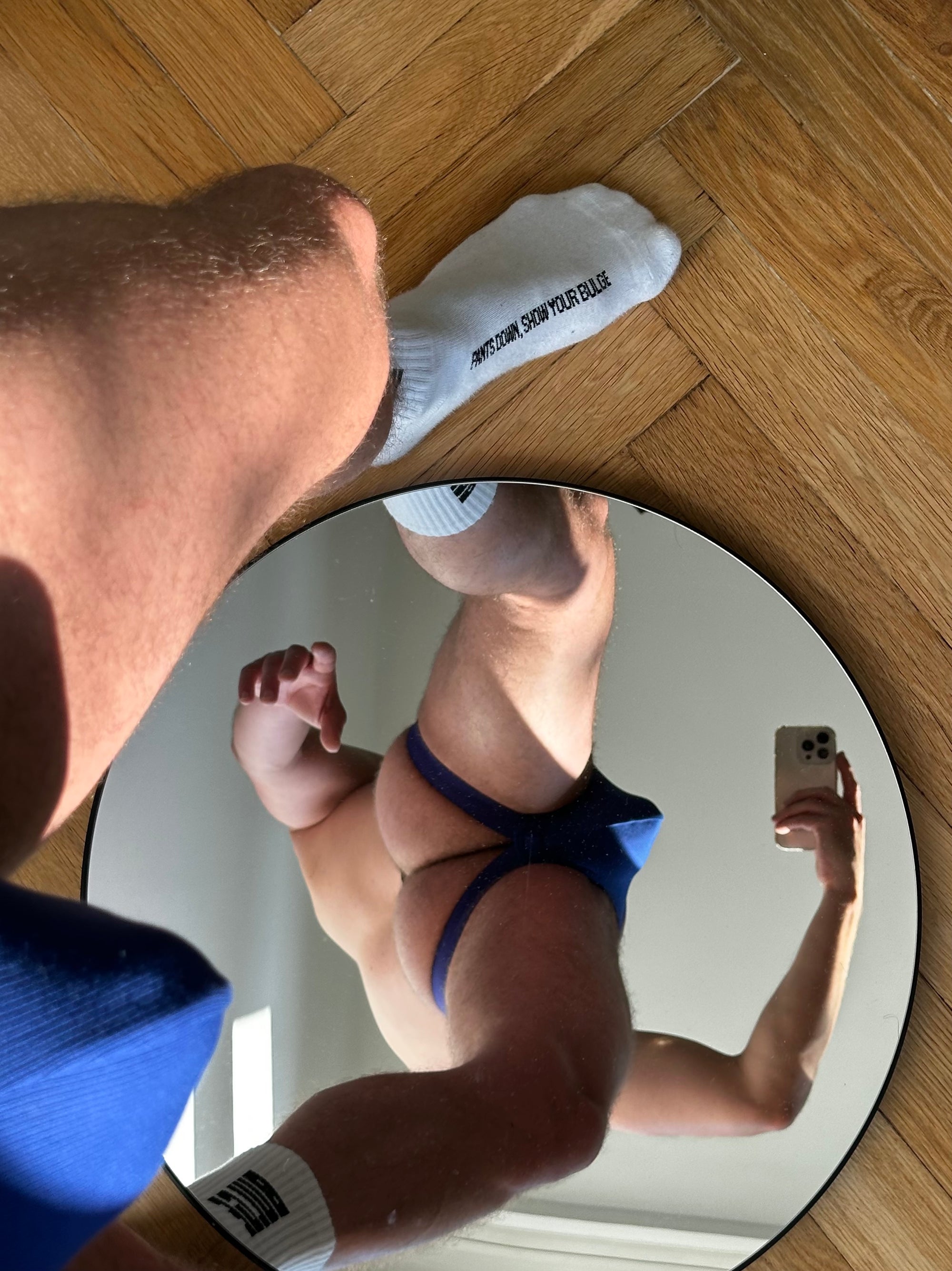 JOCKSTRAP BULGE BLUE · RED LOGO