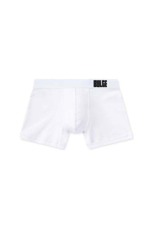 BOKSERKI BULGE WHITE BLACK LOGO
