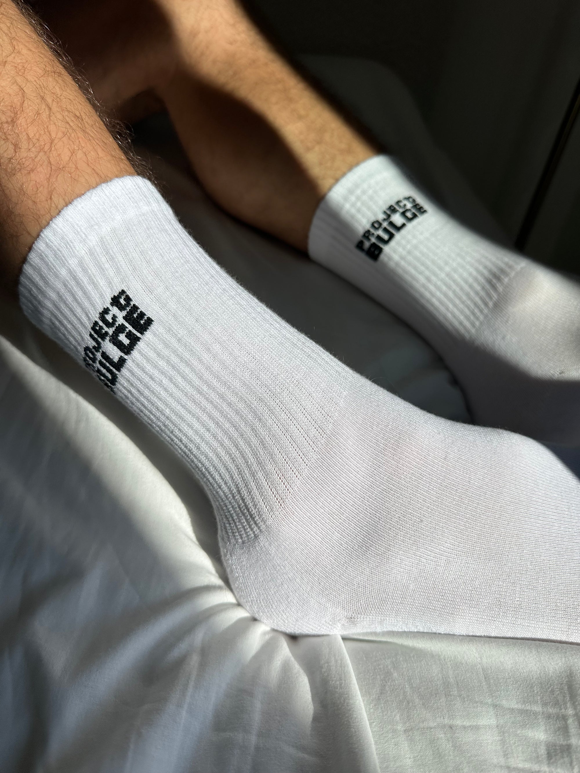 SOCKS BIG BULGE WHITE · BLACK LOGO