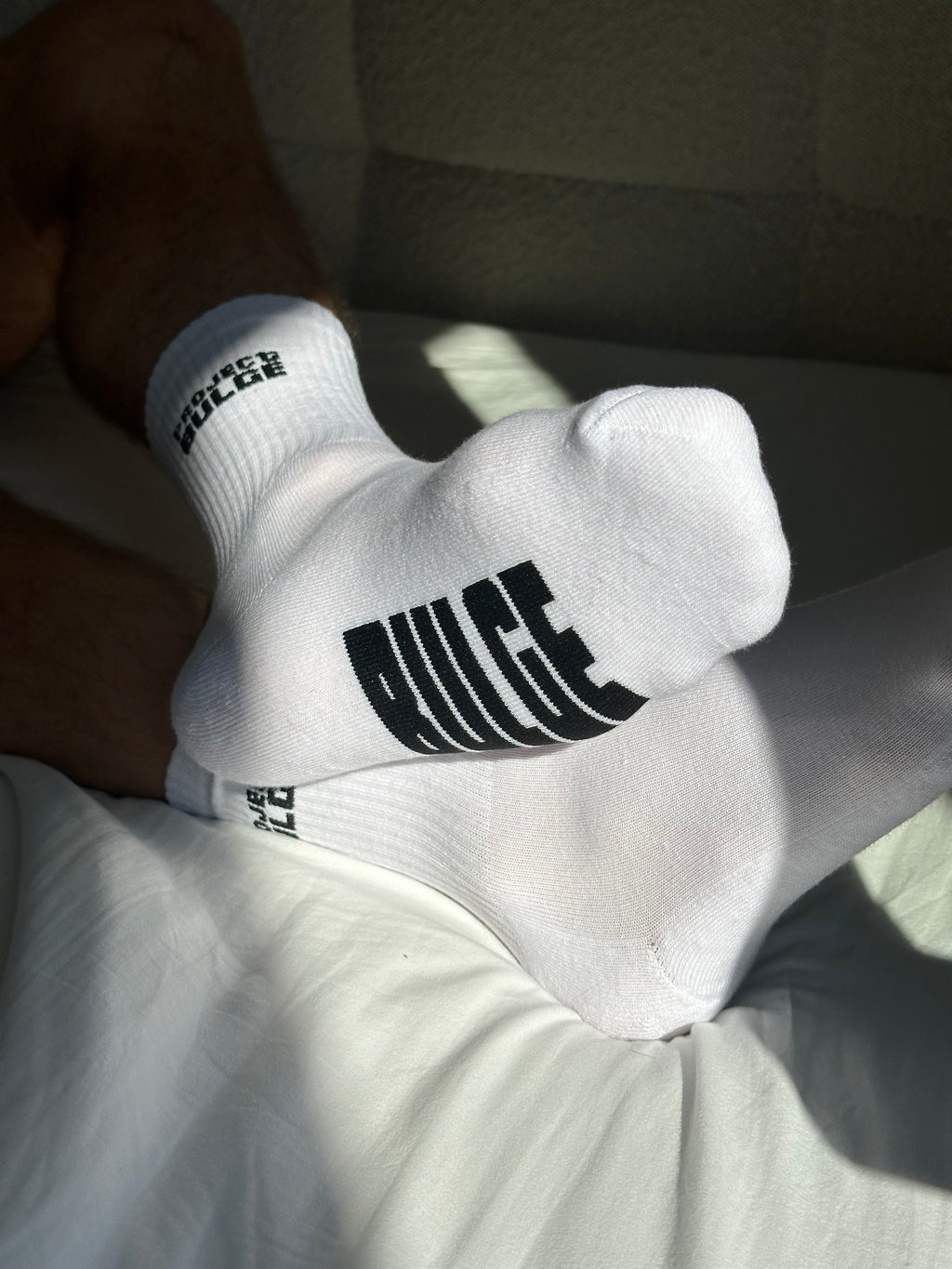 SOCKS BIG BULGE WHITE · BLACK LOGO