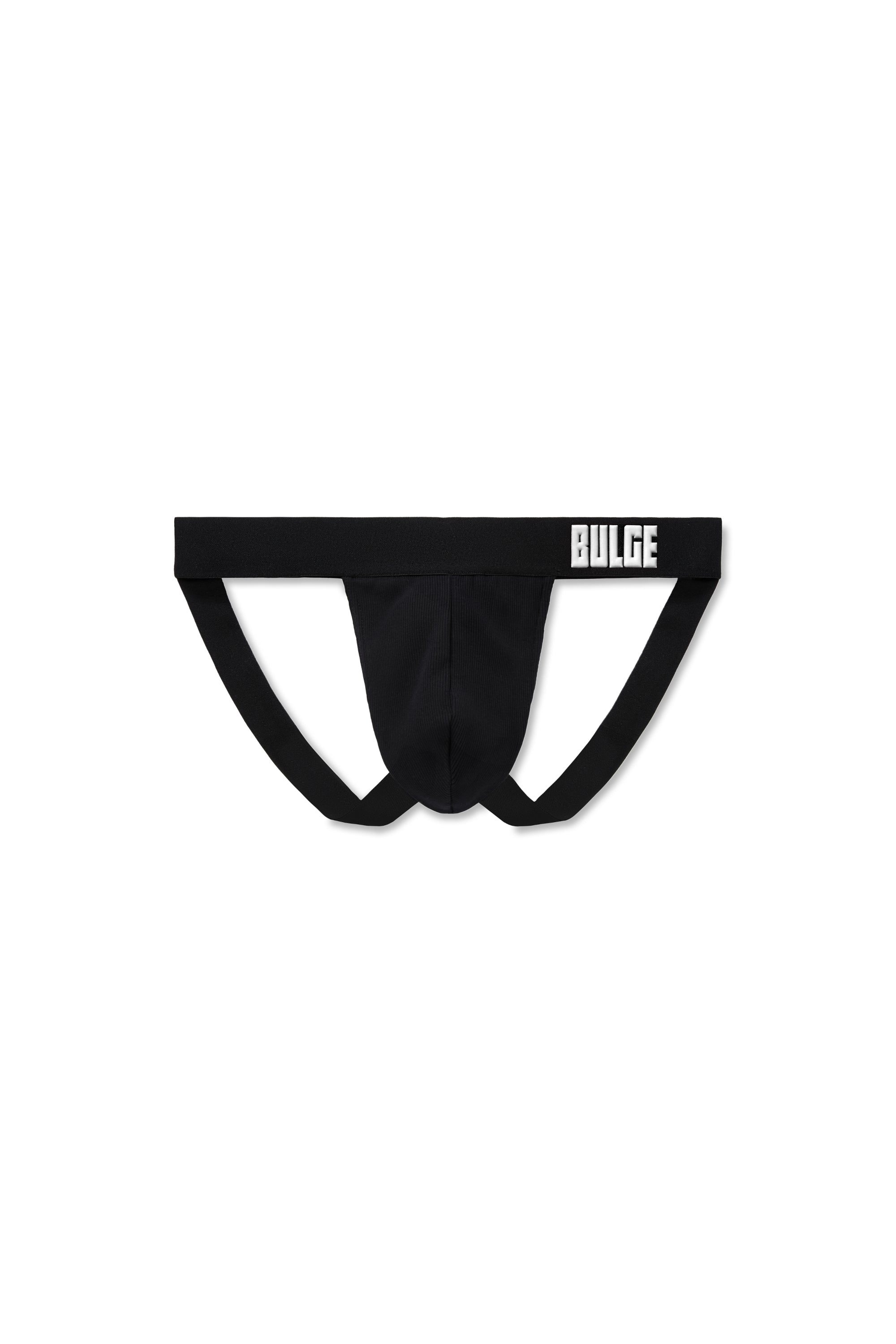 JOCKSTRAP BULGE BLACK · WHITE LOGO