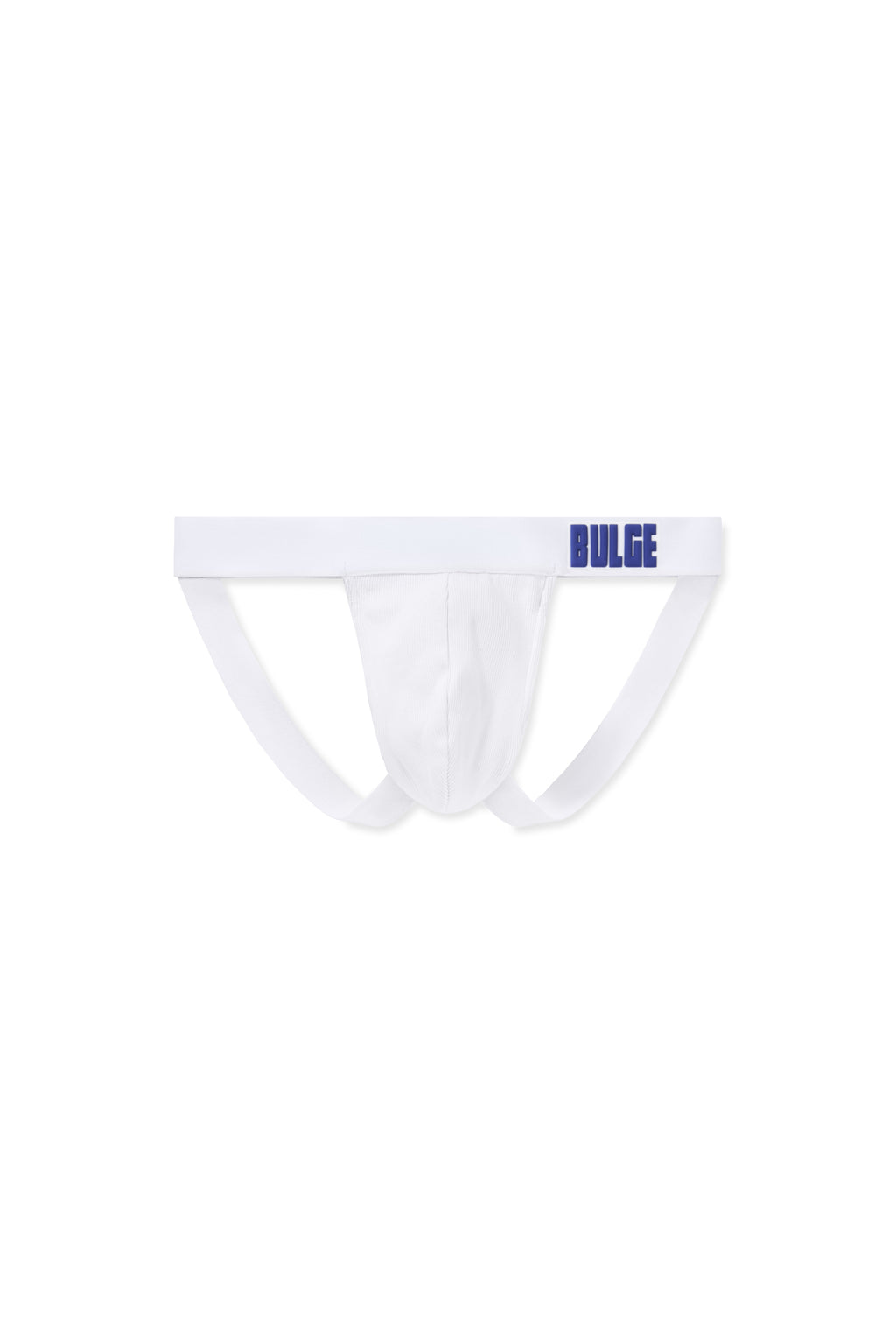 JOCKSTRAP BULGE WEISS · BLAUES LOGO
