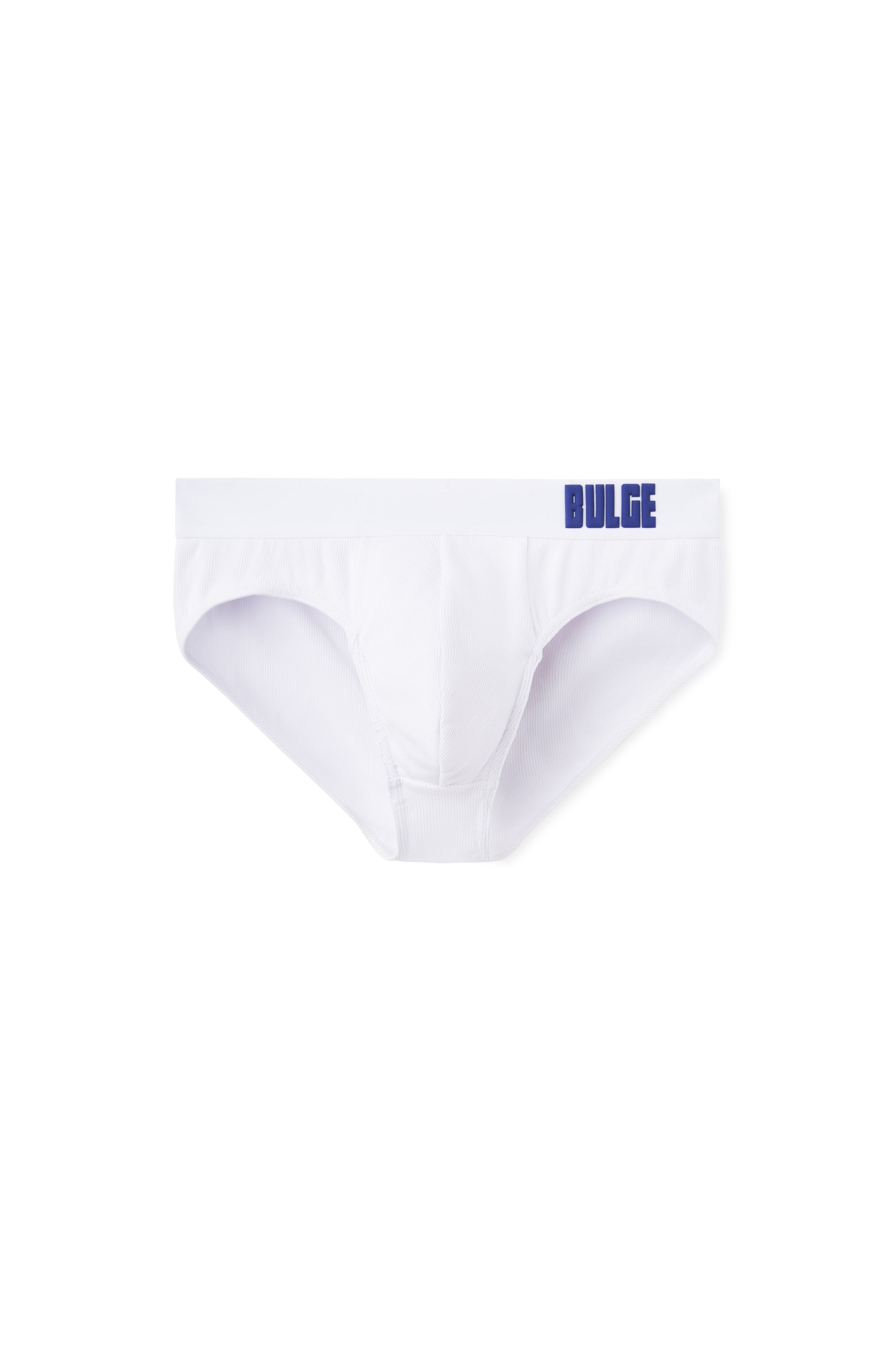 BRIEFS BULGE WHITE · BLUE LOGO