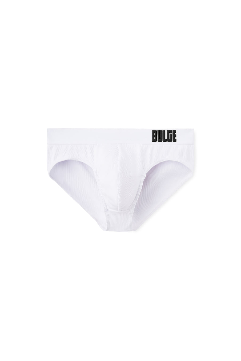 BRIEFS BULGE WHITE · BLACK LOGO