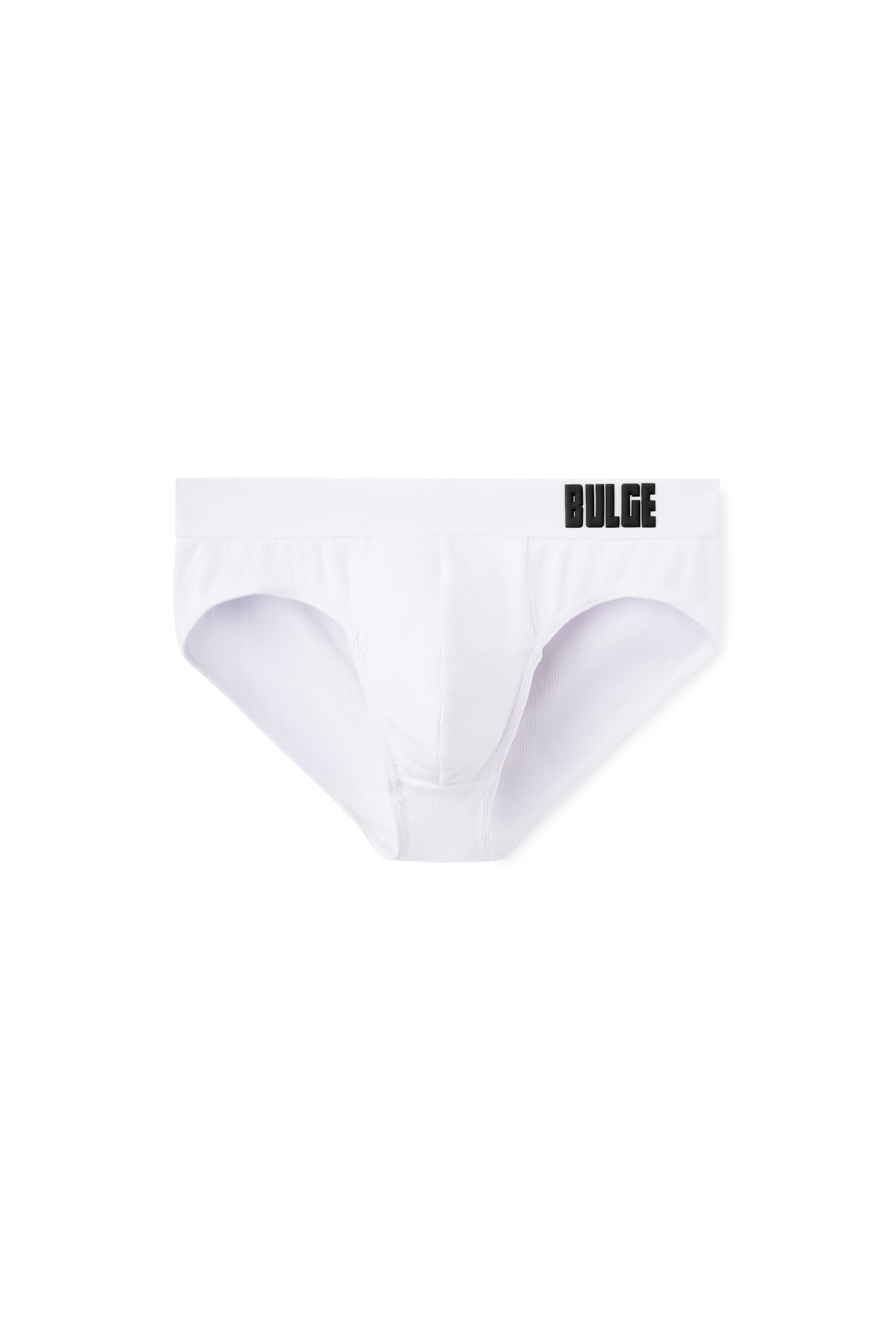 BRIEFS BULGE WHITE · BLACK LOGO