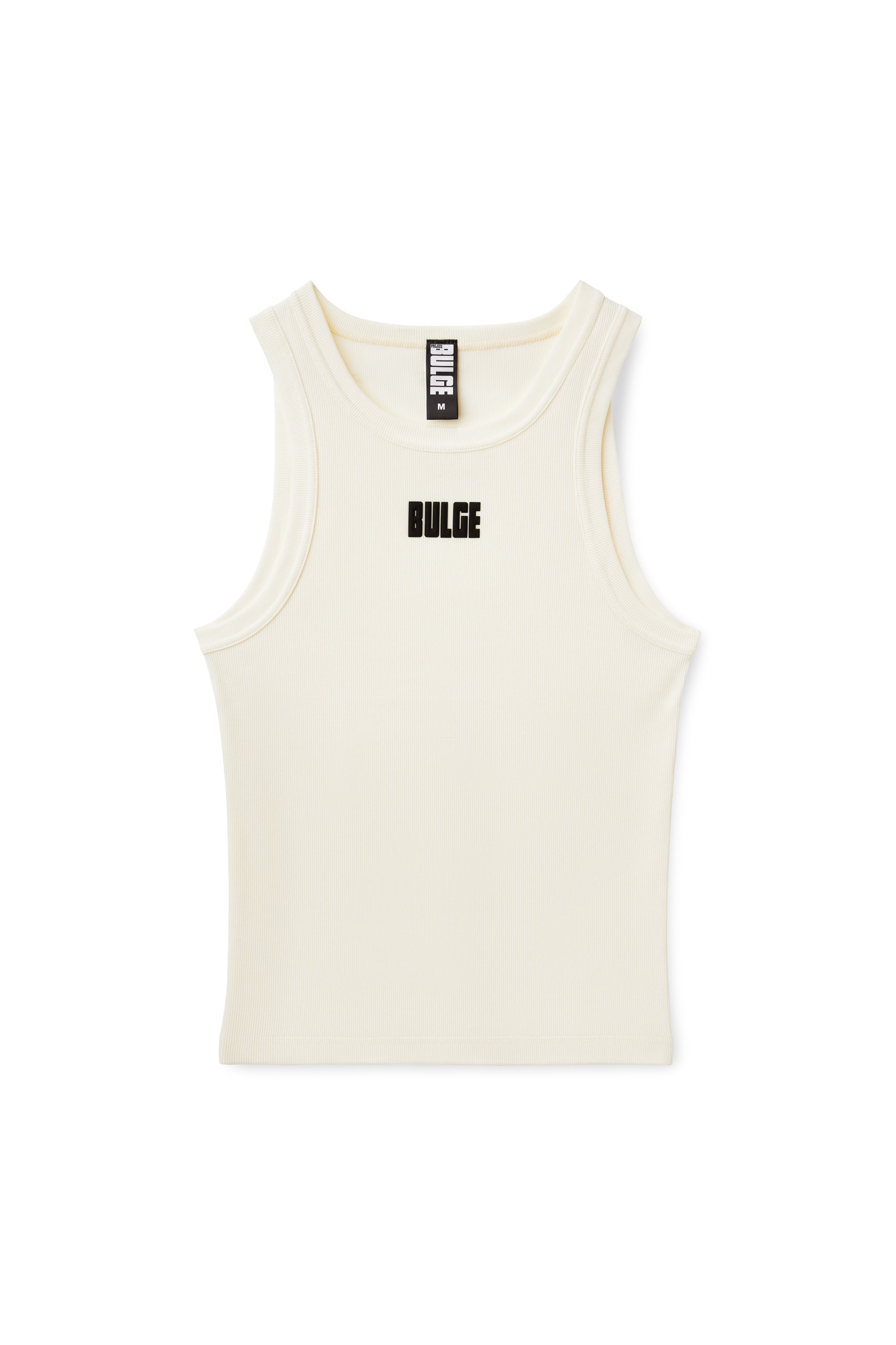 TANK TOP BULGE CREAM · BLACK LOGO