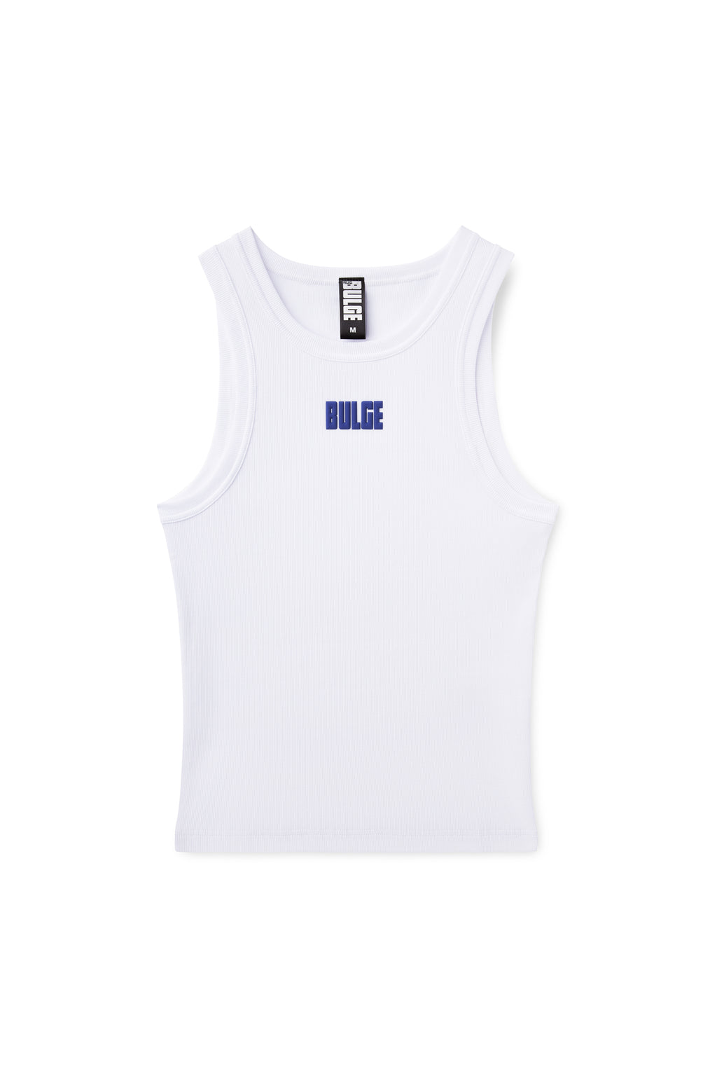 TANK TOP BULGE WHITE · BLUE LOGO