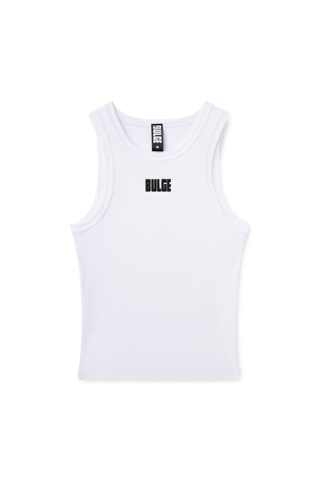 TANK TOP BULGE WHITE · BLACK LOGO